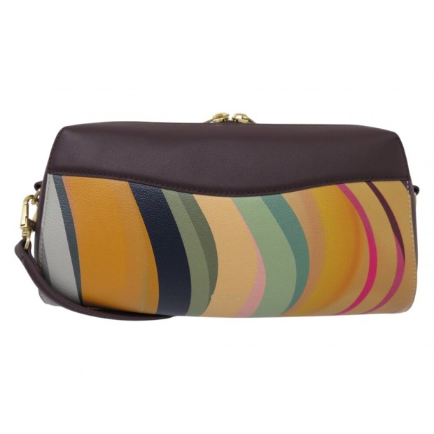 NEUF SAC A MAIN PAUL SMITH SWIRL W1A-8034-GSWIRL EN TOILE ET CUIR HAND BAG 650€