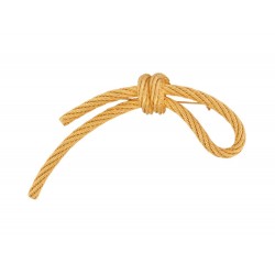 VINTAGE NEUF BROCHE CHRISTIAN DIOR NOEUD CORDAGE MARIN EN METAL DORE KNOT BROOCH