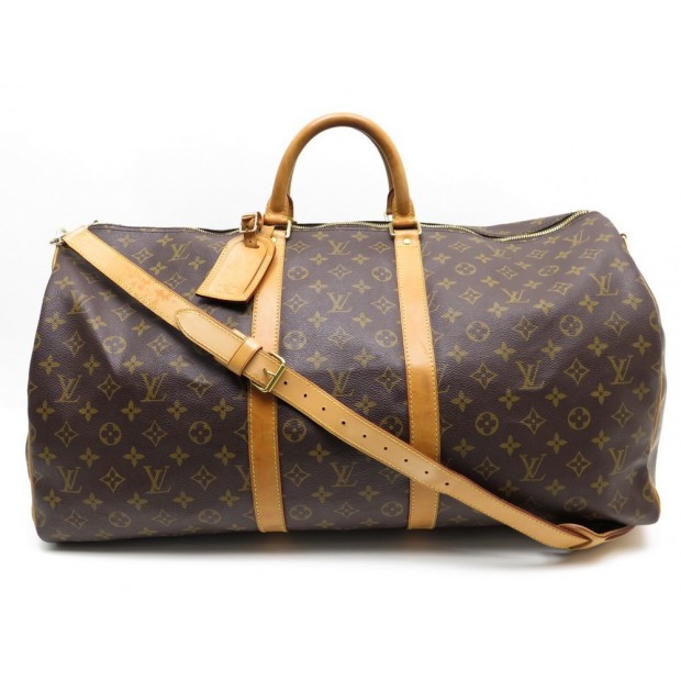 sac de voyage louis vuitton keepall 55 a main en toile