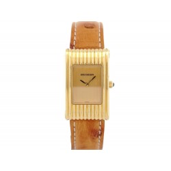 VINTAGE MONTRE BOUCHERON REFLET 30MM EN OR JAUNE 18K + CUIR AUTRUCHE GOLD WATCH