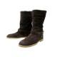 CHAUSSURES LOUIS VUITTON BOTTES FOURREES 39 EN DAIM MARRON MONOGRAM BOOTS 1500€