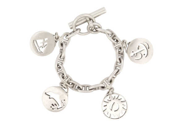 bracelet hermes chaine d'ancre breloques
