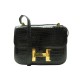 VINTAGE SAC A MAIN HERMES CONSTANCE 23 EN CUIR DE CROCODILE POROSUS NOIR HANDBAG