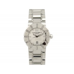 MONTRE CHAUMET CLASS ONE 622C 48 DIAMANTS EN ACIER 33 MM QUARTZ LADY WATCH 5390€