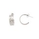 NEUF BOUCLES D'OREILLES DIOR CREOLES ETOILES STRASS METAL ARGENTE EARRINGS 520€
