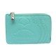 NEUF PORTE-CARTES MONNAIE RETURN TO CUIR GRAINE TURQUOISE CARD HOLDER WALLET420€