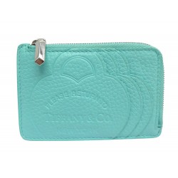NEUF PORTE-CARTES MONNAIE RETURN TO CUIR GRAINE TURQUOISE CARD HOLDER WALLET420€