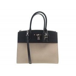 SAC A MAIN LOUIS VUITTON CITY STEAMER MM CUIR BICOLORE NOIR BEIGE HANDBAG 3050€