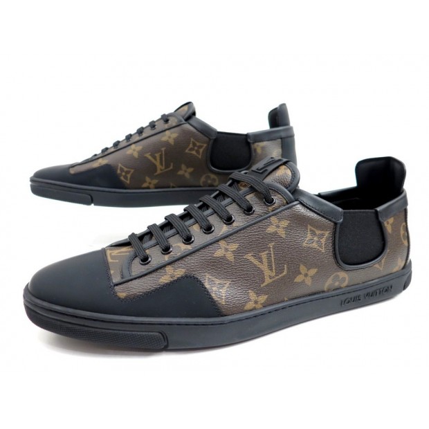 Louis Vuitton Brown Monogram Canvas And Leather Slalom Low Top Sneakers  Size 44