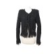 NEUF VESTE BALMAIN 147333 K90 EN TWEED NOIR & BOUTONS DORES 40 42 L JACKET 2490€