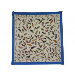 VINTAGE FOULARD HERMES LES PLUMES 1ERE EDITION DE LINARES CARRE 90 SCARF 530€