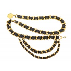 CEINTURE CHANEL COLLIER CHAINE ENTRELACEE MEDAILLON T85 DE CASTELLANE BELT 1810€