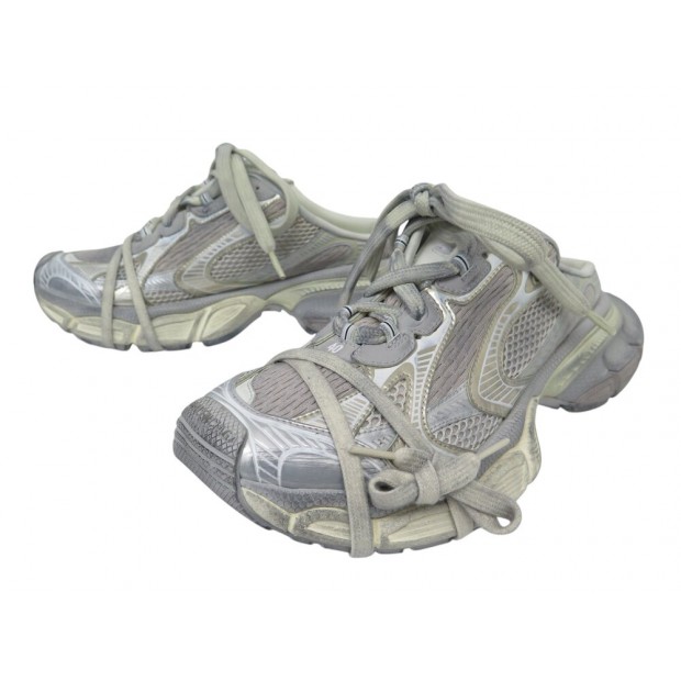 NEUF CHAUSSURES BALENCIAGA MULES 3XL 742682 40 41 FR TOILE GRISE SNEAKERS 850€