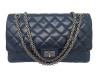 sac a main chanel grand 2.55 en cuir matelasse bleu