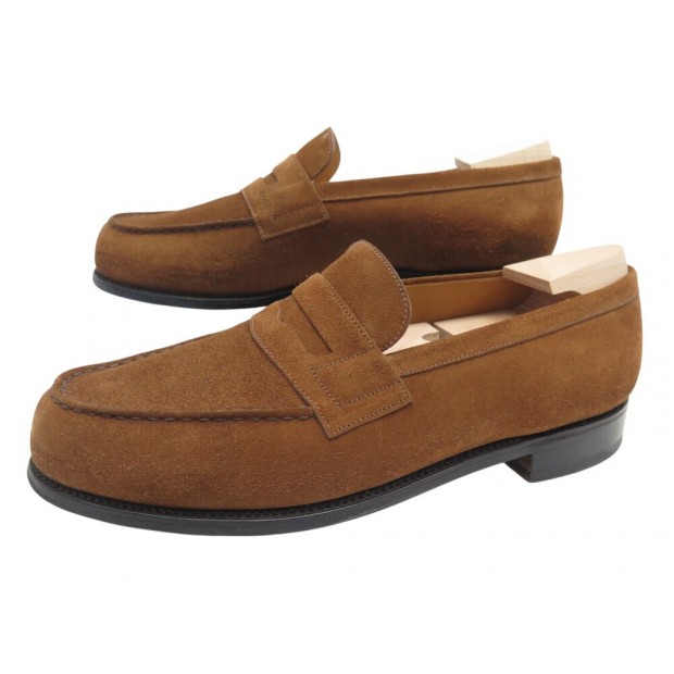 CHAUSSURES JM WESTON MOCASSINS 180 EN VEAU VELOURS MARRON 9D 43 EMBAUCHOIRS 895€