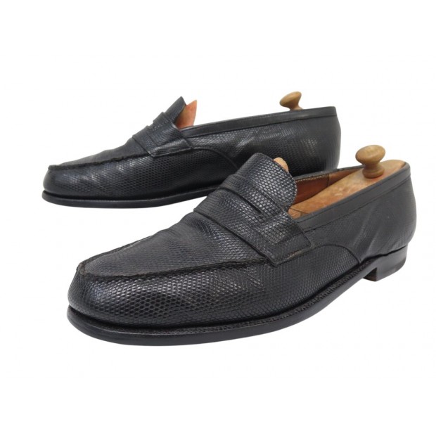 VINTAGE CHAUSSURES JM WESTON MOCASSINS 180 LEZARD 7.5D 42 LIZARD LOAFERS 1850€