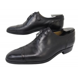 CHAUSSURES BERLUTI RICHELIEU CUIR NOIR 8 42 + EMBAUCHOIRS PLASTIQUE SHOES 2100€