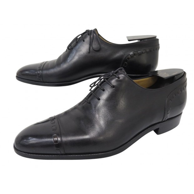 CHAUSSURES BERLUTI RICHELIEU CUIR NOIR 8 42 + EMBAUCHOIRS PLASTIQUE SHOES 2100€