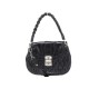 NEUF SAC A MAIN MIU MIU COFFER CUIR MATELASSE PLISSE NOIR BANDOULIERE BAG 2500€