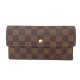 PORTEFEUILLE LOUIS VUITTON SARAH TOILE DAMIER EBENE PORTE MONNAIE WALLET 560€