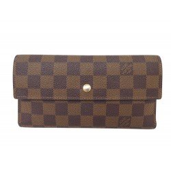 PORTEFEUILLE LOUIS VUITTON SARAH TOILE DAMIER EBENE PORTE MONNAIE WALLET 560€