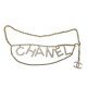 CEINTURE CHANEL CHAINE STRASS LETTRES CHANEL 80 A 84 CM COLLIER EN METAL DORE CC