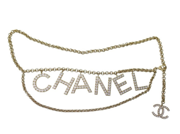 ceinture chanel chaine strass lettres chanel 80 a 84
