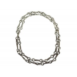 COLLIER SAUTOIR HERMES DE PERCIN CHAINE CORDAGE MARIN EN ARGENT SILVER NECKLACE