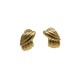 VINTAGE BOUCLES D'OREILLE YVES SAINT LAURENT GOOSSENS GODRONNE YSL DORE EARRINGS