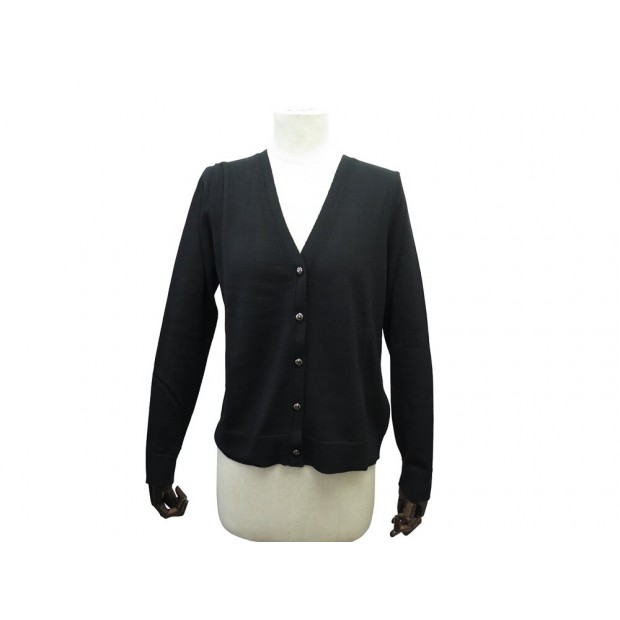 NEUF GILET CHRISTIAN DIOR BRODERIE ABEILLE LOGO CD 40 M LAINE NOIRE VEST 1300€