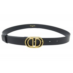 NEUF CEINTURE CHRISTIAN DIOR BOUCLE LOGO CD TAILLE 80 CUIR LEATHER NEW BELT 490€