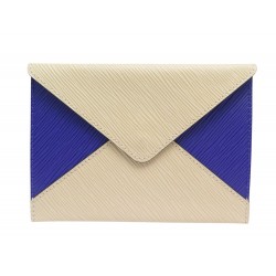 NEUF POCHETTE LOUIS VUITTON ENVELOPPE INVITATION DEFILE PM CUIR EPI BICOLORE BAG