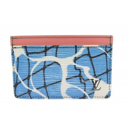 PORTE CARTES LOUIS VUITTON SIMPLE EN CUIR EPI AQUA BLEU ED LIMITEE CARD HOLDER