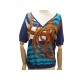 PULL HERMES TWILLAINE MOTIF COACHING L 42 COL V COTON ET SOIE BLEU SWEATER 1950€