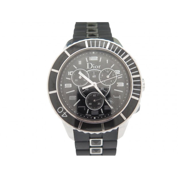 MONTRE CHRISTIAN DIOR CHRISTAL CD114317 CHRONOGRAPHE 38 ACIER QUARTZ WATCH 2460€