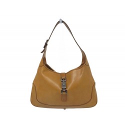 VINTAGE SAC A MAIN GUCCI JACKIE 001-3306 CUIR BOX CAMEL LEATHER HOBO BAG 3200€