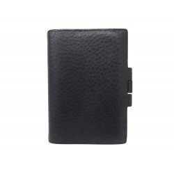VINTAGE COUVERTURE PORTE AGENDA HERMES SIMPLE PM CUIR AUTRUCHE NOIR DIARY COVER
