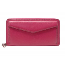 PORTEFEUILLE PORTE MONNAIE CARTIER CUIR ROSE FUCHSIA + BOITE LEATHER WALLET 880€