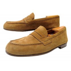 CHAUSSURES JM WESTON MOCASSINS 281 LE MOC 8.5D 42.5 DAIM EMBAUCHOIR LOAFERS 795€