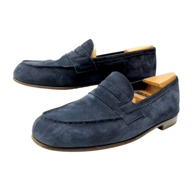 CHAUSSURES JM WESTON MOCASSINS 281 LE MOC 8.5D 42.5 DAIM LOAFERS EMBAUCHOIR 795€