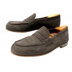 CHAUSSURES JM WESTON MOCASSINS 281 LE MOC 8.5D 42.5 DAIM EMBAUCHOIR LOAFERS 795€