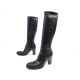 NEUF BOTTES PRADA CUIR NOIR 