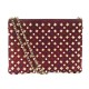 SAC A MAIN CHRISTIAN LOUBOUTIN TRILOUBI SPIKE CUIR & DAIM BANDOULIERE BAG 1790€