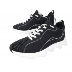 CHAUSSURES HERMES ENVOL H221169Z 38 BASKETS NOIR ET BLANC SNEAKERS SHOES 900€