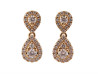 boucles d'oreilles pendantes 58 diamants 0.85ct