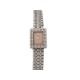 VINTAGE MONTRE POIRAY SERTIE DE 80 DIAMANTS 21 MM QUARTZ CLASSIQUE ACIER WATCH