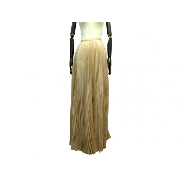 NEUF JUPE DIOR PLISSEE EN TULLE CROISIERE 2020 T 36 S BEIGE CRUISE SKIRT 2900€