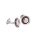 VINTAGE BOUTONS DE MANCHETTES HERMES RONDS EN ARGENT MASSIF 925 SILVER CUFFLINKS