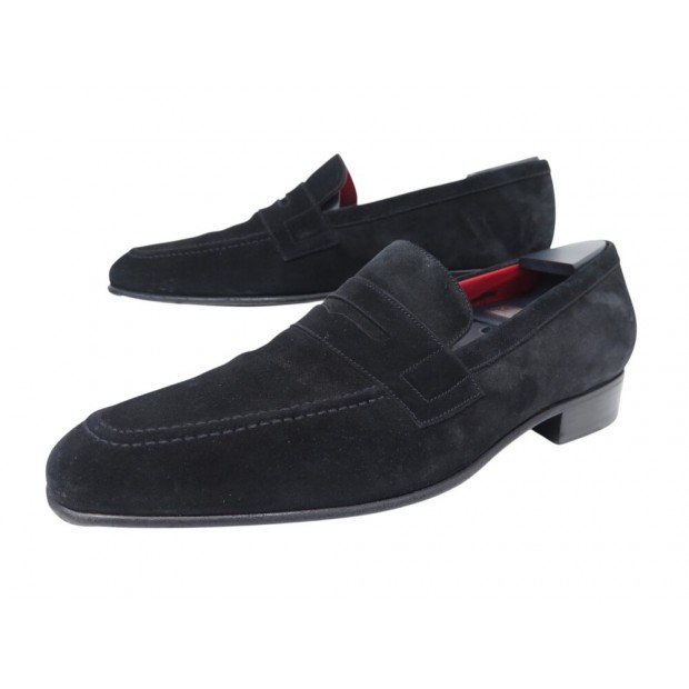 CHAUSSURES JM WESTON MOCASSINS WOOLTON 474 9.5D 43.5 DAIM EMBAUCHOIRS SHOES 895€