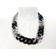 COLLIER CHANEL CC ARGENT + BOITE 